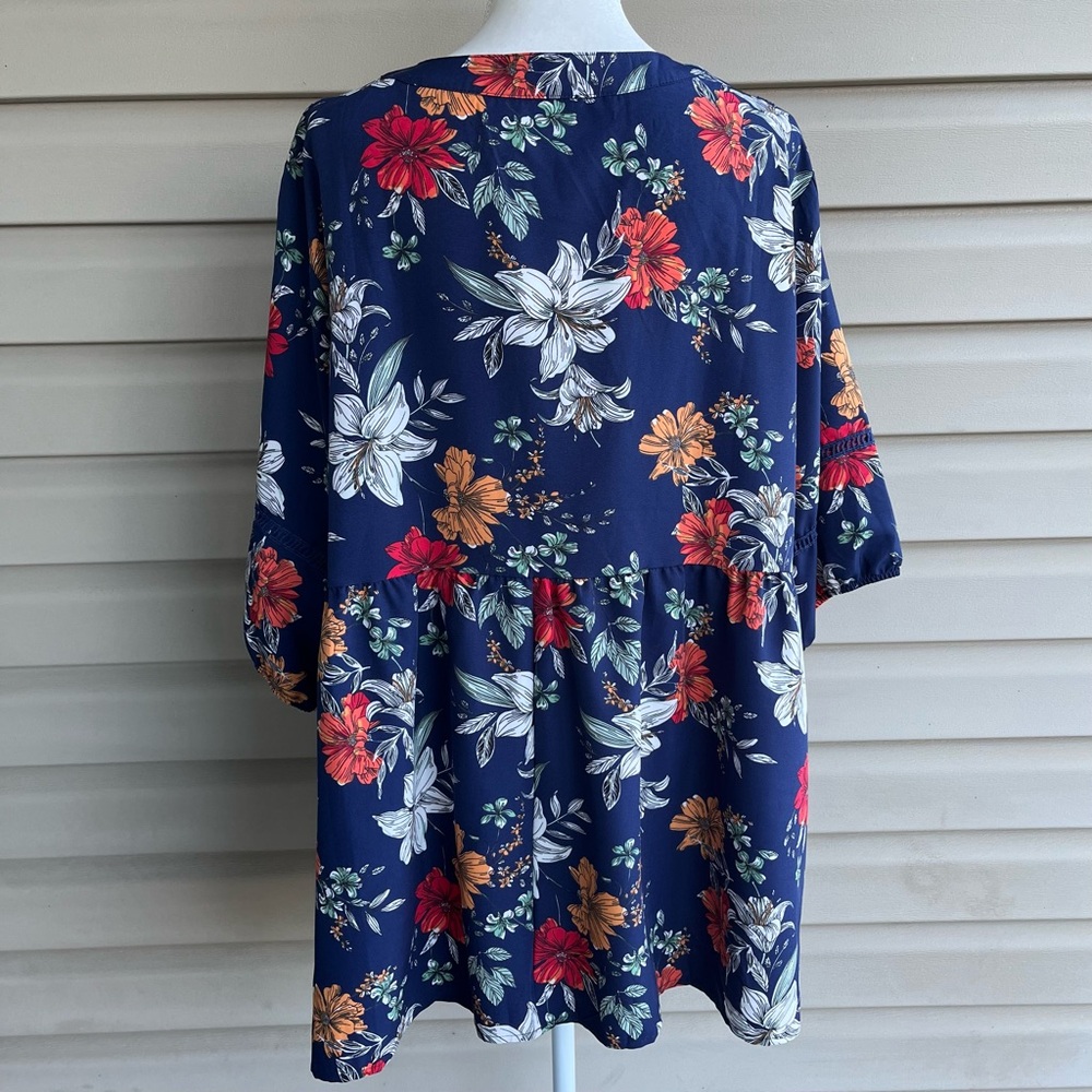 •BloomChic• NWT Floral Tunic Blouse/Mini Dress - Size 22-24 - Picture 5 of 10